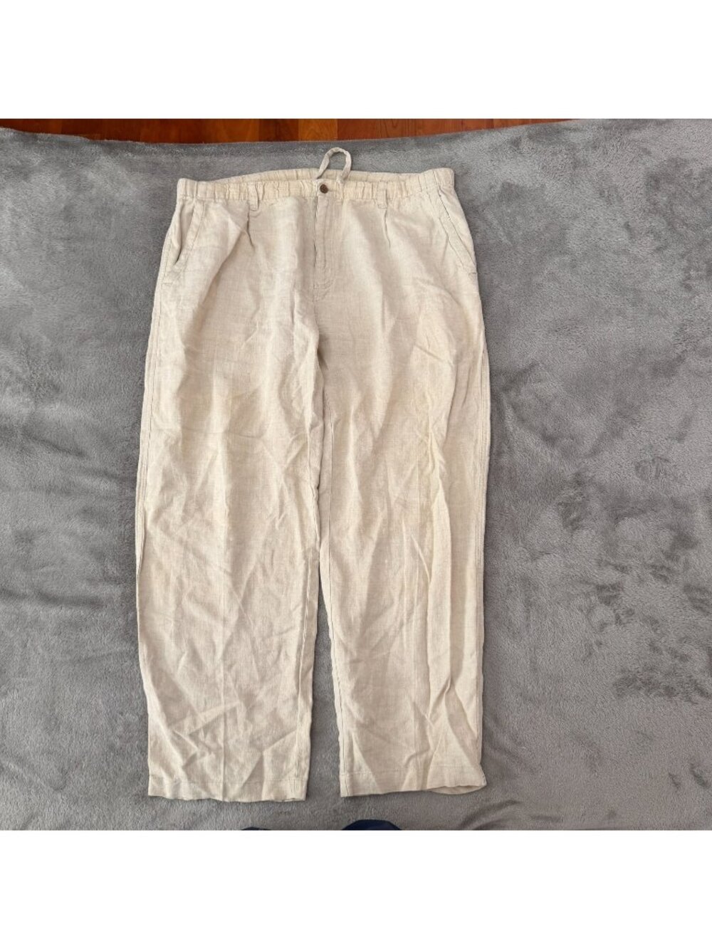 Tommy Bahama 100% Linen Drawstring Pants Womens LARGE Vacation Resort
